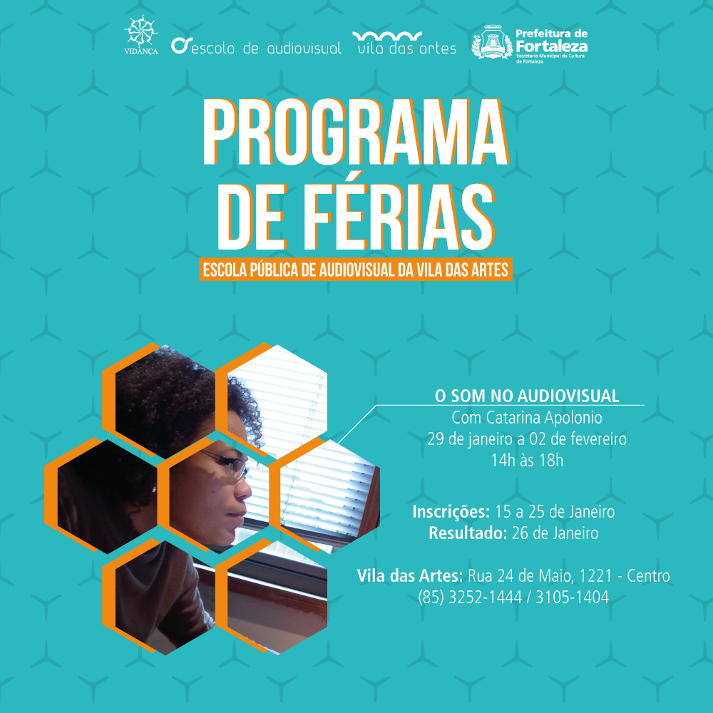 Peça gráfica Programa de Férias Audiovisual