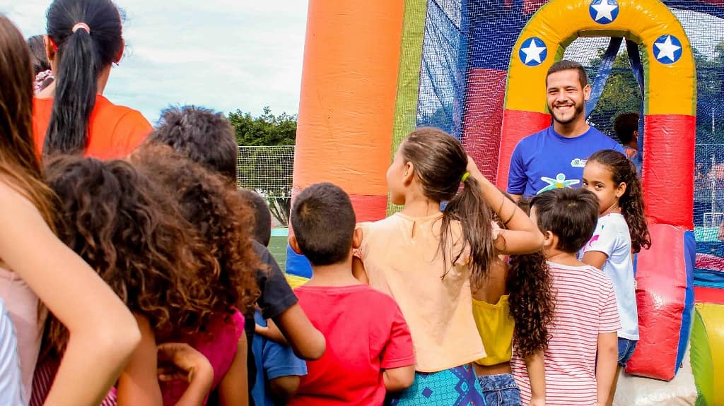 Criança durante evento do Atleta Cidadão no meu Bairro