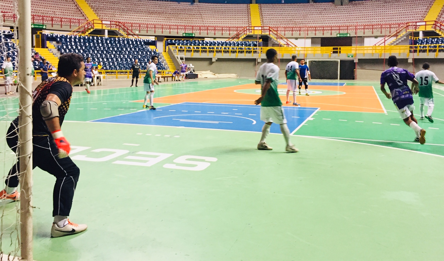 partida de futsal dos Jogos do Servidor