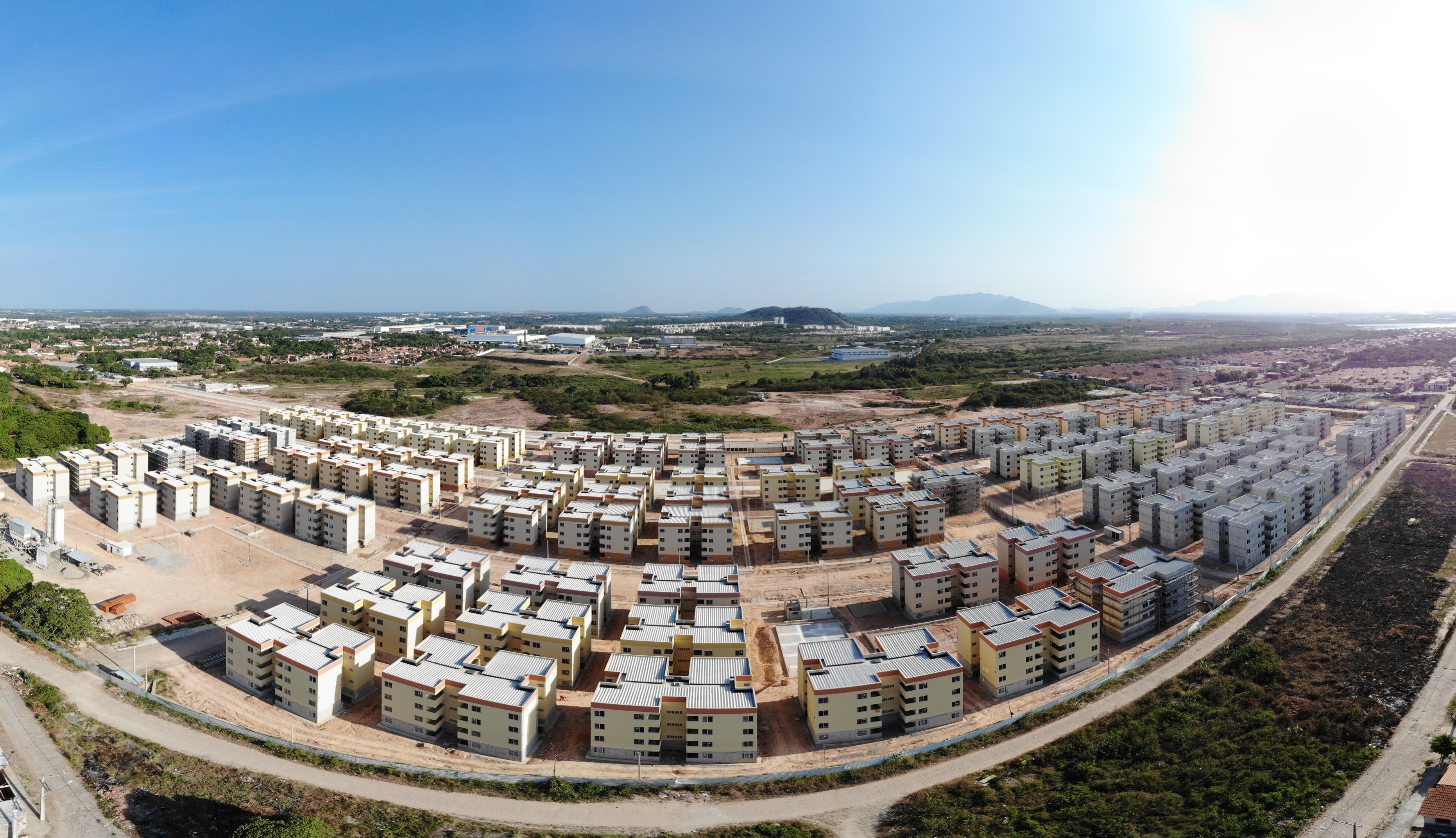 Foto aérea do empreendimento de 1.760 unidades