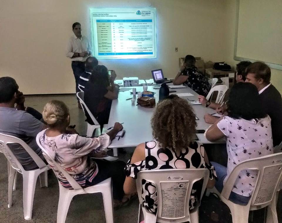 O reunião foi na sede da Habitafor.