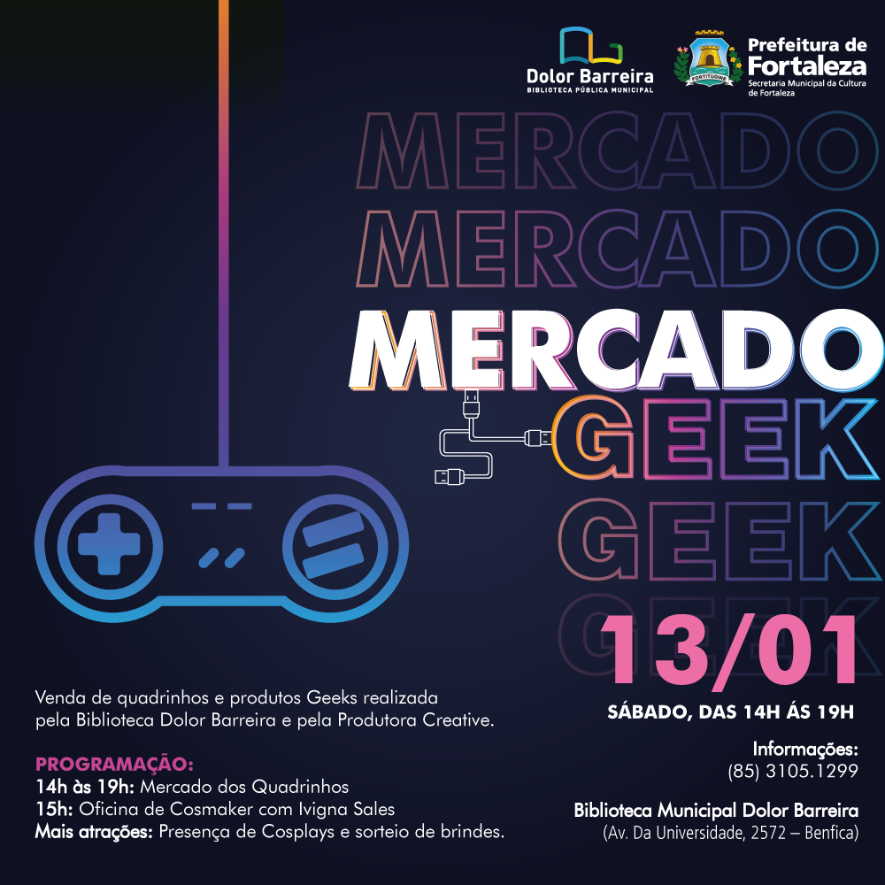 Peça gráfica Mercado Geek