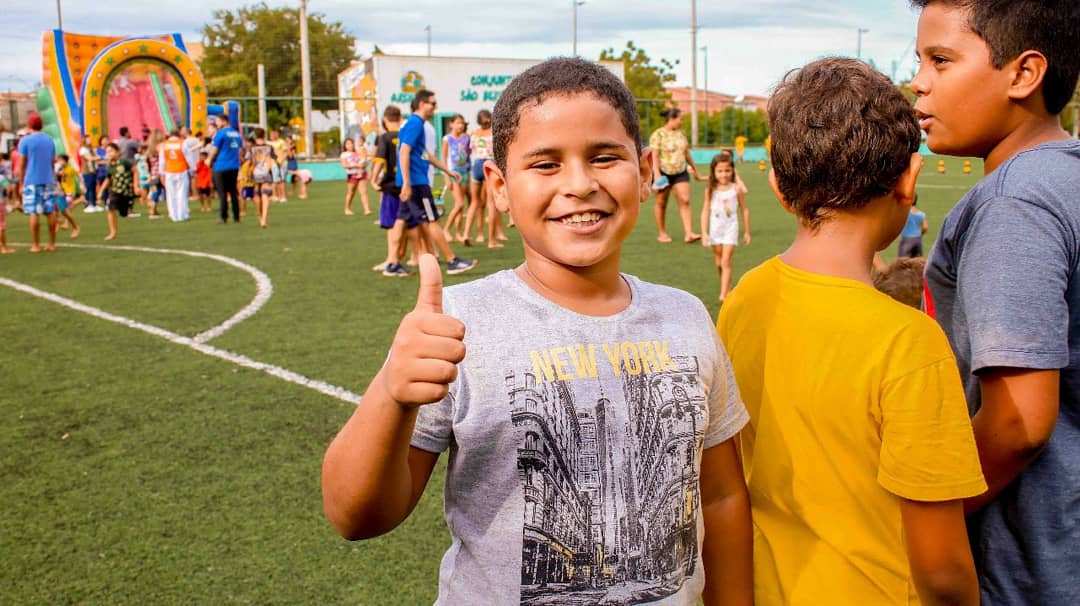 Criança durante evento do Atleta Cidadão no meu Bairro