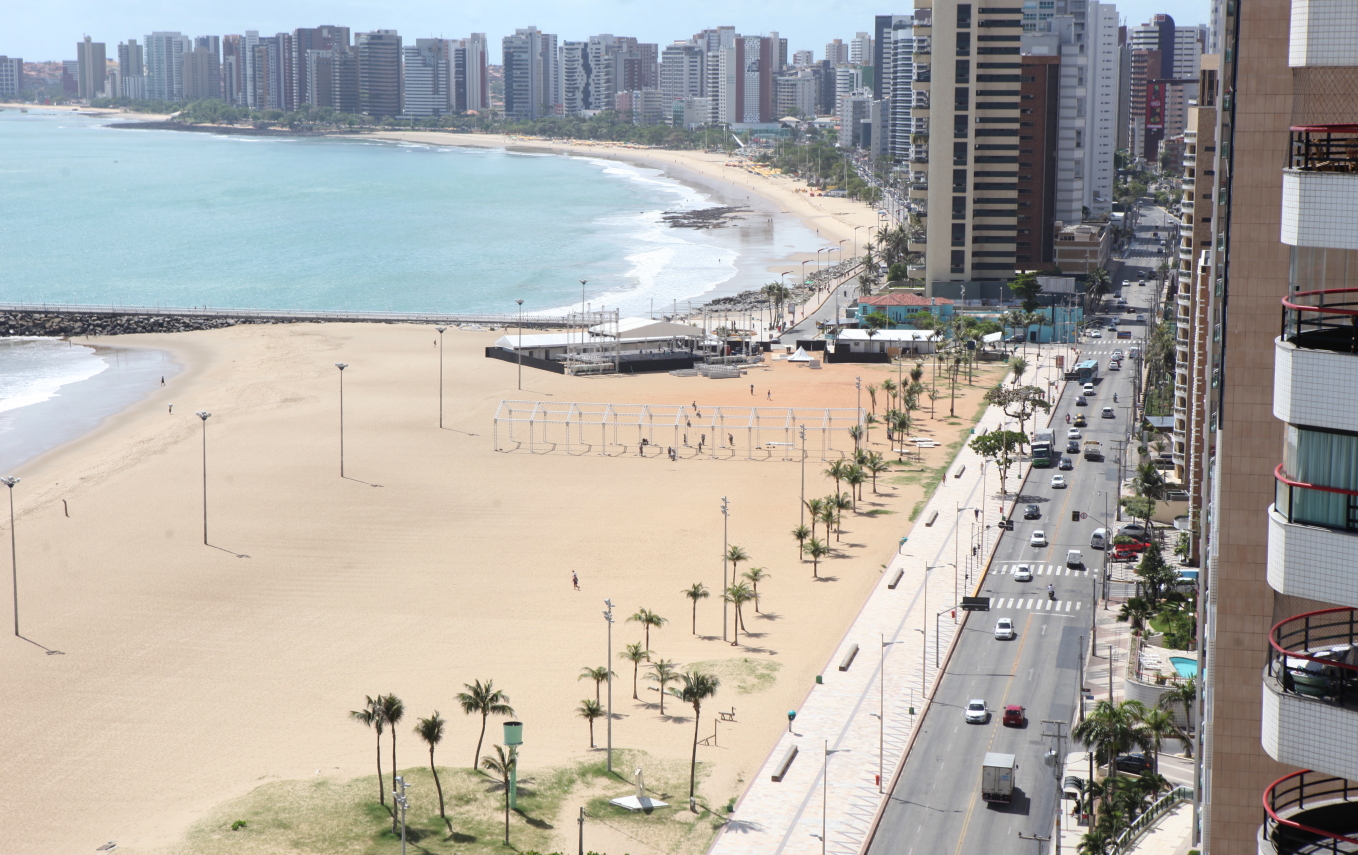 Vista aérea da Orla da Avenida Beira Mar - percurso tradicional do Desfile de 7 de setembro.