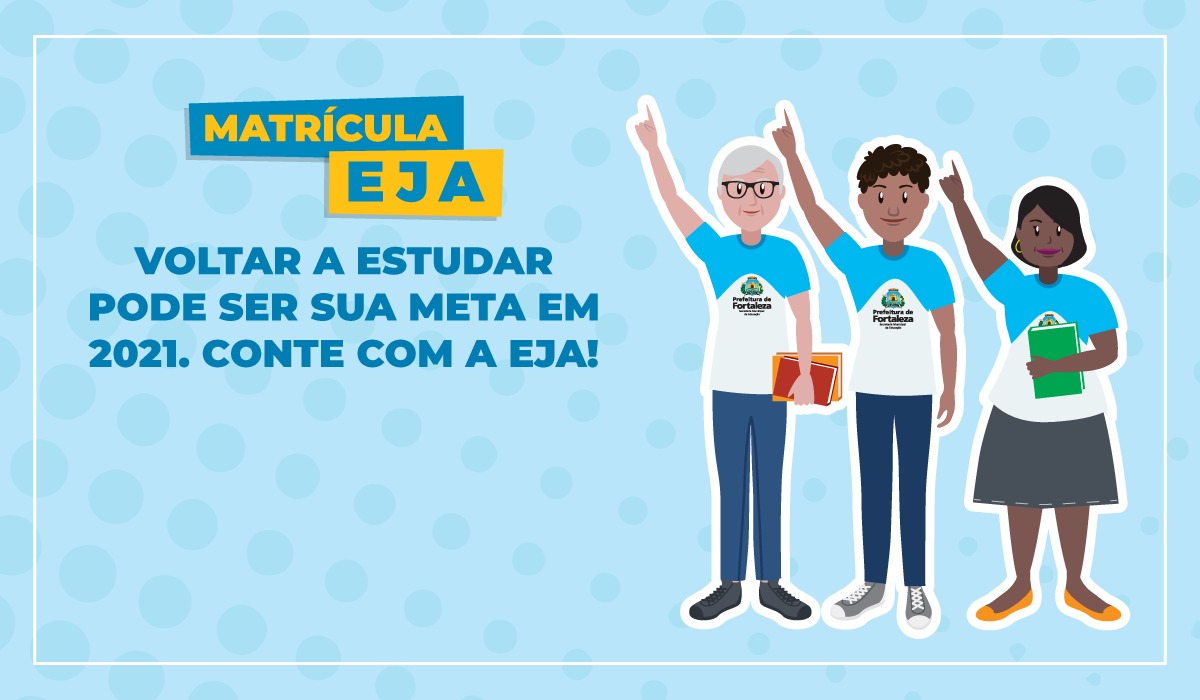 Imagem com texto escrito Matrícula EJA