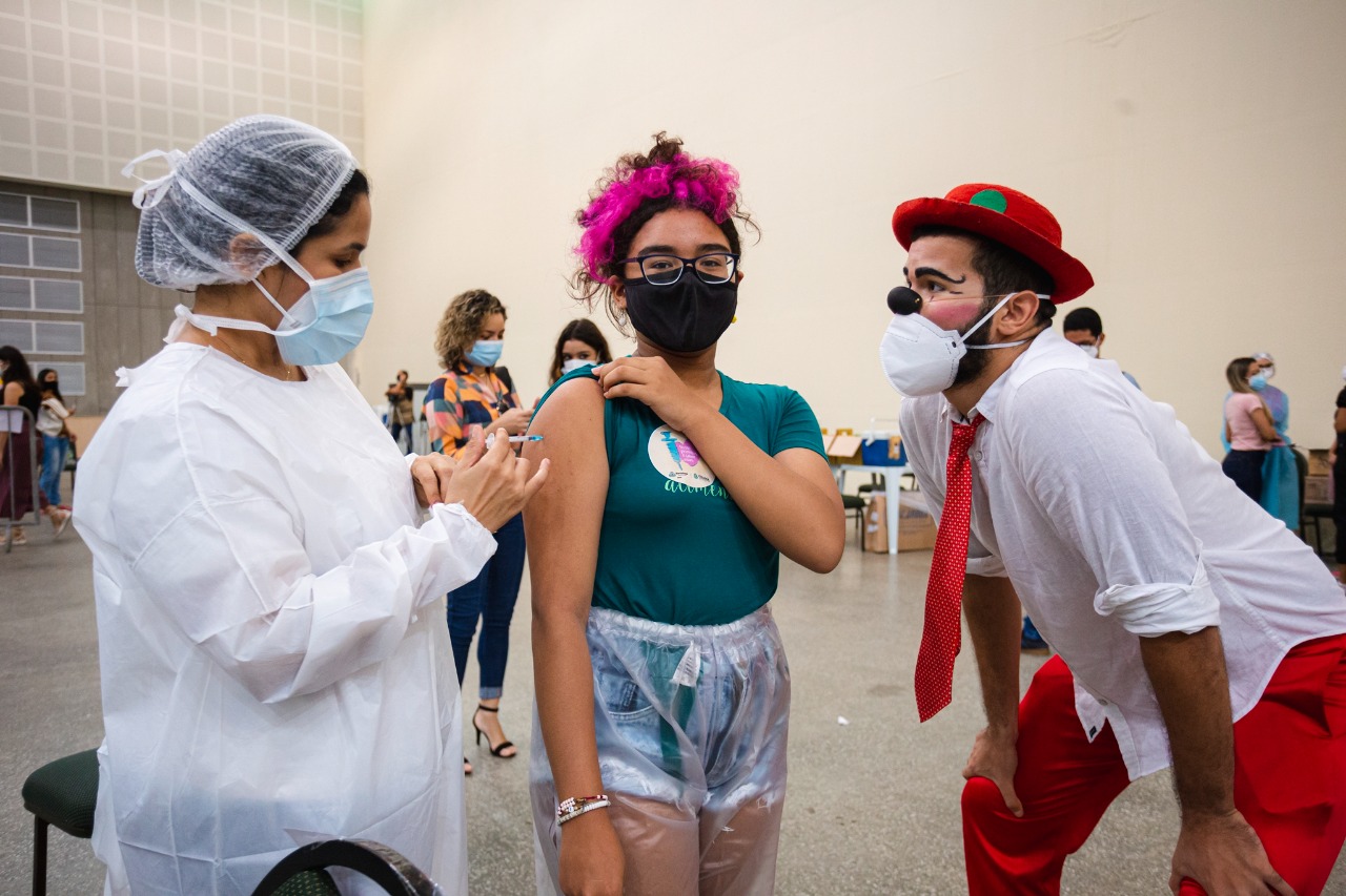 Ação vacinarte infantil (Foto: Thiago Matine)