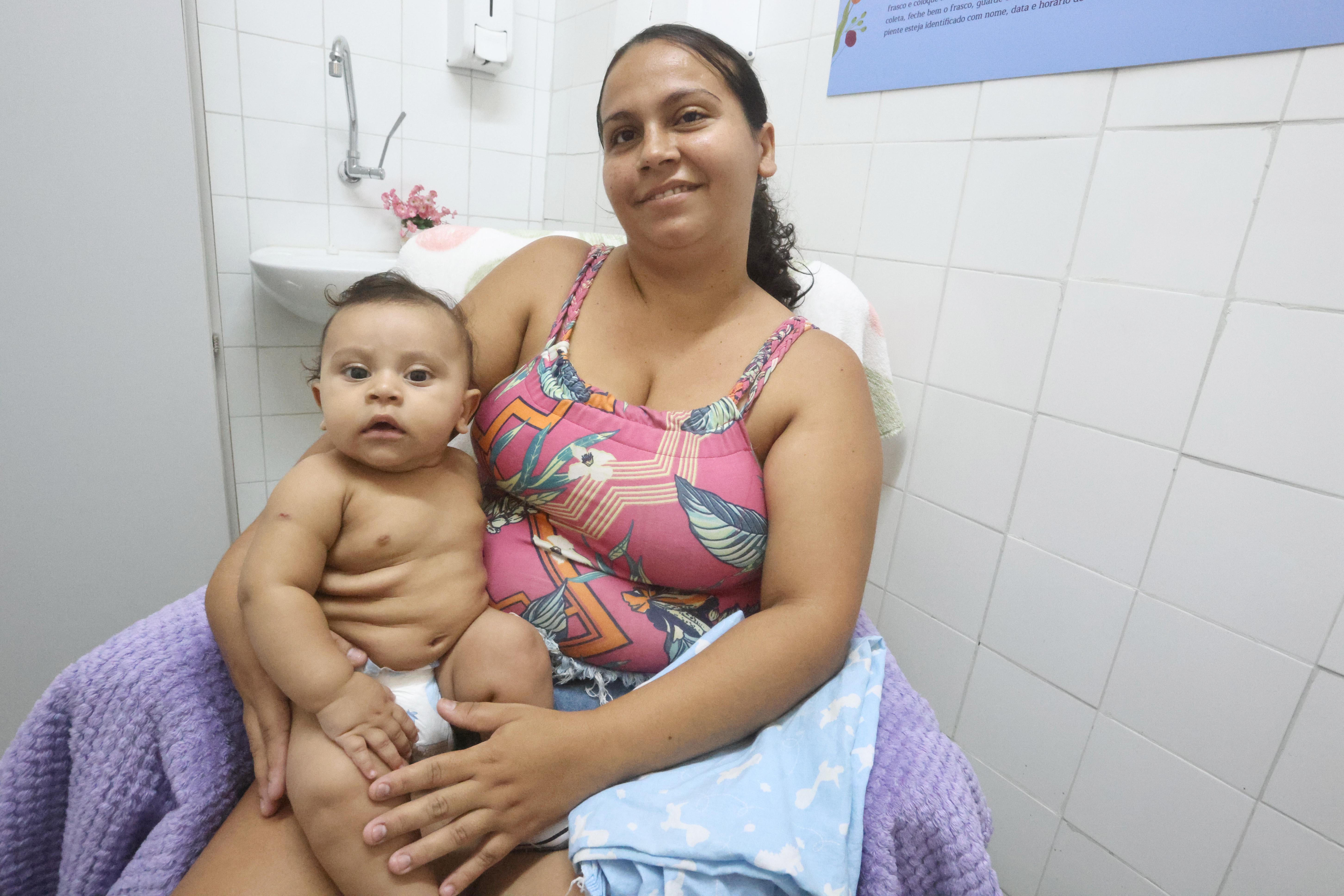 Francisca Kainy, mãe do Miguel de cinco meses, celebrou o novo espaço e elogiou a iniciativa da Sala de 